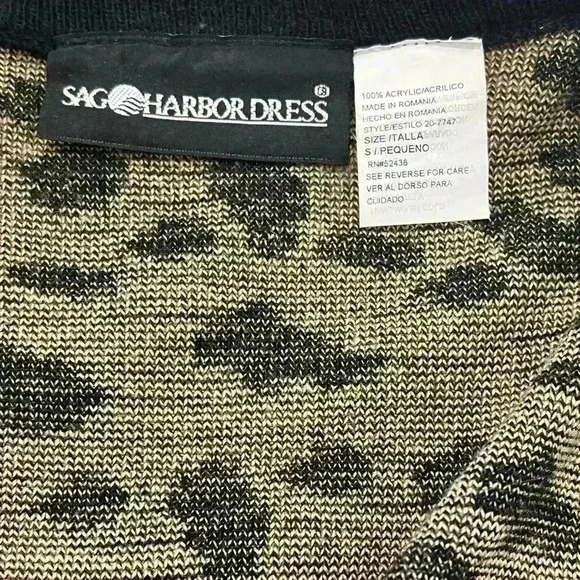 Sag Harbor knit size small Animal print cardigan duster - Picture 5 of 7